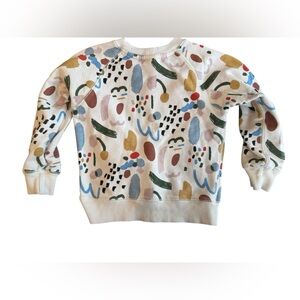 Hanna Andersson Multicolor Playtime Sweatshirt French Terry Girls Size 5 (110)‎